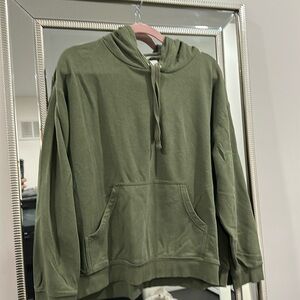 H&M Green Hoodie Soft Baggy Women’s Large Basic